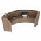 Linea Italia Curved Reception Desk with Counter, 2 Units, 124 inW x 49 inD, N. Walnut ZUI296 - alternate 6
